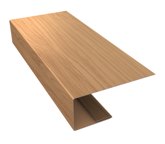 картинка J-Профиль 18мм 0,45 Print Elite Honey Wood TwinColor (3м) Центр Кровли