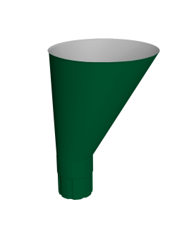 картинка Воронка водосборная круглая Ø90 Vortex Mix Matt RAL 6005 зеленый мох Центр Кровли
