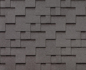 картинка Черепица гибкая RoofShield Премиум Модерн серый с оттенением Центр Кровли