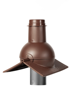 картинка Выход канализации коньковый Krovent Pipe-cone коричневый Центр Кровли