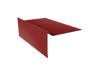картинка Планка ветровая для мягкой кровли простая 100х20х100 0,45 PE с пленкой RAL 3011 коричнево-красный (3м) Центр Кровли