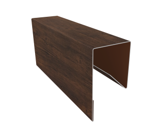 картинка Планка П-образная заборная 17 0,45 Print Premium Cherry Wood Dark FTC (2,5м) Центр Кровли