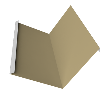 картинка Планка примыкания 115х115 Фартук S4 пристенный уголовой 0,45 PE с пленкой RAL 1014 слоновая кость (3м) Центр Кровли