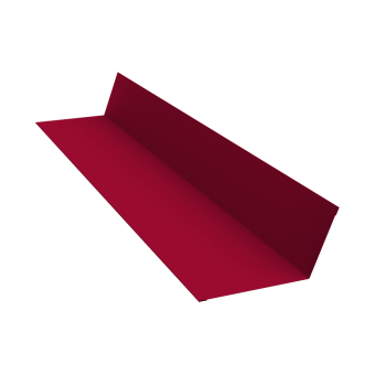 картинка Планка примыкания 90х140 0,45 PE с пленкой RAL 3003 рубиново-красный (2м) Центр Кровли