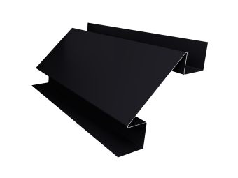 фото Планка угла внутреннего сложного Экобрус Grand Line 0,45 Drap-double TX RAL 9005 черный (3м) Центр Кровли картинка Планка угла внутреннего сложного Экобрус Grand Line 0,45 Drap-double TX RAL 9005 черный (3м) Центр Кровли