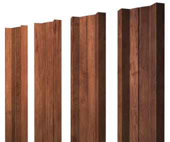 картинка Штакетник М-образный А с прямым резом 0,45 Print Premium Rowan Fresh TwinColor Центр Кровли