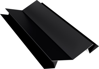 картинка Планка угла внутреннего сложного 135 градусов Экобрус Grand Line 0,5 Drap RAL 9005 черный (3м) Центр Кровли