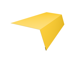 картинка Планка карнизная для мягкой кровли 100х65 0,45 PE с пленкой RAL 1018 цинково-желтый (2м) Центр Кровли