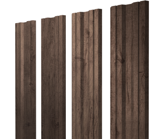 картинка Штакетник Twin с прямым резом 0,45 Print Premium Almond Wood Fresh Центр Кровли