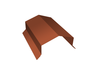 картинка Парапетная крышка угольная 100мм 0,5 Velur X RAL 8004 терракота (2,5м) Центр Кровли