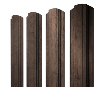 картинка Штакетник Прямоугольный фигурный 0,45 Print Premium Almond Wood Fresh Центр Кровли