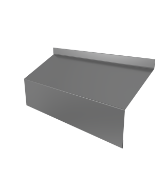 картинка Ламель забора жалюзи Milan/Milan new стартовая/финишная для калиток и ворот 0,5 Satin RAL 9006бело-алюминиевый Центр Кровли