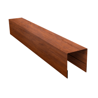 картинка Планка боковая для забора из сайдинга (Блок-хаус new) 0,45 Print-Double Premium Golden Wood Fresh (2,06м) Центр Кровли