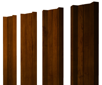 картинка Штакетник М-образный А с прямым резом 0,4 Print Premium Golden Wood Intense FTC Центр Кровли
