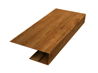 картинка J-Профиль 12мм 0,45 Print Elite Golden Wood TwinColor (3м) Центр Кровли