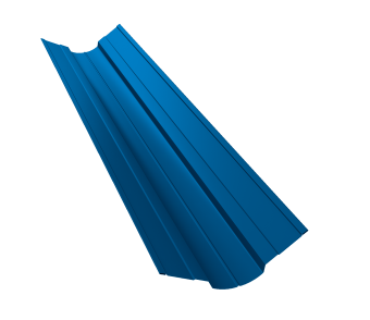 картинка Планка ендовы верхней фигурной 70x70 0,5 Satin с пленкой RAL 5005 сигнальный синий (2м) Центр Кровли