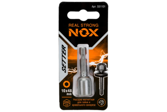 картинка Ключ-насадка магнитная Nox Nut Setter 10x48мм карта (551101) Центр Кровли
