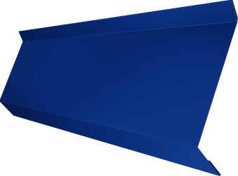 картинка Планка примыкания в штробу 60 Grand Line 0,5 Сатин с пленкой RAL 5005 сигнальный синий (2м) Центр Кровли