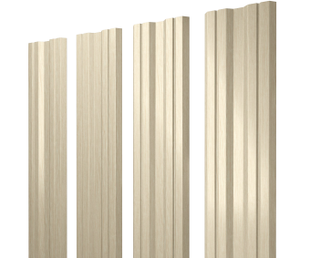 картинка Штакетник Twin с прямым резом 0,45 Print Elite Milky Wood Twin с прямым резомColor Центр Кровли