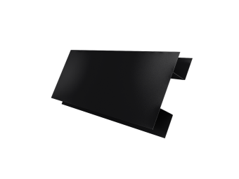 картинка Планка H-образная БХ new 0,45 Drap-double TX RAL 9005 черный (2м) Центр Кровли