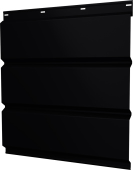 картинка Софит металлический Классик v02 Grand Line без перфорации 0,5 Satin с пленкой RAL 9005 черный Центр Кровли