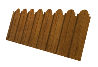 картинка Профнастил C10A фигурный 0,45 Print-Double Elite Golden Wood Центр Кровли