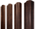 Штакетник М-образный B фигурный 0,45 Print-Double Premium Cherry Wood Fresh Центр Кровли