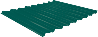 картинка Профнастил Estet C19 0,5 PE-Double RAL 6005 зеленый мох Центр Кровли