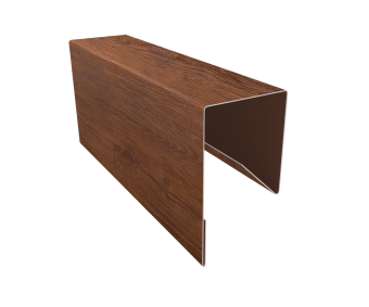 картинка Планка П-образная заборная 17 0,45 Print Premium Golden Wood Fresh TwinColor (2,5м) Центр Кровли