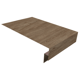 картинка Планка околооконная сложная 300х50х18 (j-фаска) 0,45 Print Elite White Wood TwinColor (2м) Центр Кровли