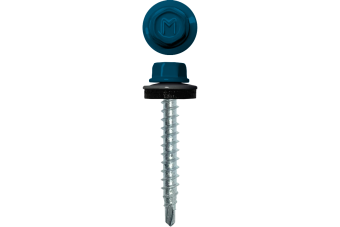 фото Саморез кровельный Daxmer 4,8х29 (250шт) сверло №1 RAL 5019 Центр Кровли картинка Саморез кровельный Daxmer 4,8х29 (250шт) сверло №1 RAL 5019 Центр Кровли