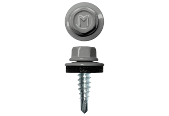 картинка Саморез по металлу Daxmer 4,8х19 (250шт) сверло №2 RAL 7035 Центр Кровли