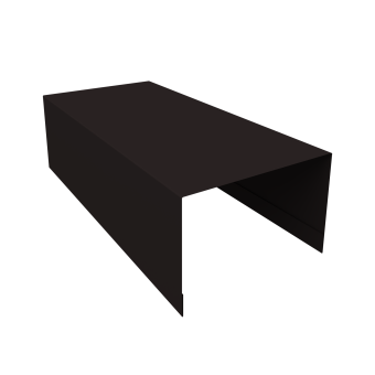 картинка Крышка для забора из сайдинга (Блок-хаус new) 0,45 Drap-Dl TX RAL 9005 черный (2,5м) Центр Кровли