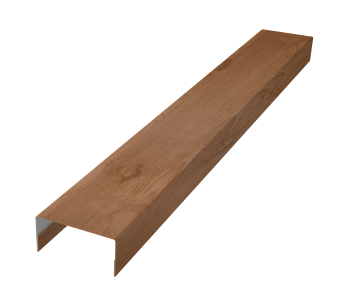 картинка Крышка забора для горизонтального монтажа штакетника 0,45 Print Premium Pine Wood Fresh (2,5м) Центр Кровли