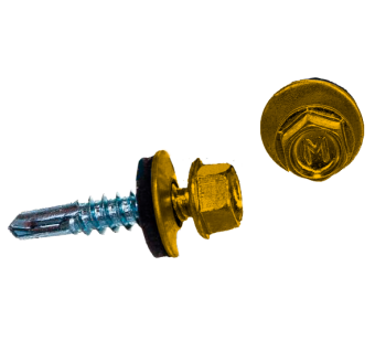 картинка Саморез по металлу Daxmer 5,5х25 (250шт) сверло №3 RAL 1021 Центр Кровли