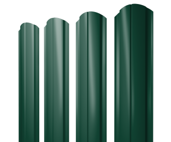 картинка Штакетник Полукруглый Slim фигурный 0,45 Drap TX RAL 6005 зеленый мох Центр Кровли