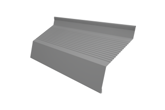 картинка Ламель забора жалюзи Milan new gofr 0,45 PE с пленкой RAL 9006 бело-алюминиевый Центр Кровли