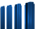 Штакетник П-образный B фигурный 0,4 PE RAL 5005 сигнальный синий Центр Кровли