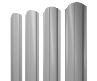 картинка Штакетник Полукруглый Slim фигурный 0,45 Drap TX RAL 7004 сигнальный серый Центр Кровли