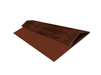 картинка Планка стартово-финишная Экобрус Grand Line 0,45 Print Elite Cherry Wood TwinColor (3м) Центр Кровли