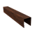 Планка боковая для забора из сайдинга (Блок-хаус new) 0,45 Print-Double Premium Cherry Wood Dark F (2,06м) Центр Кровли