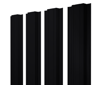 фото Штакетник Прямоугольный с прямым резом 0,45 PE-Double RAL 9005 черный Центр Кровли картинка Штакетник Прямоугольный с прямым резом 0,45 PE-Double RAL 9005 черный Центр Кровли
