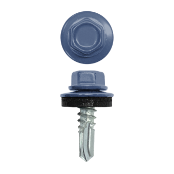 картинка Саморез по металлу 5,5х19 (250шт) сверло №3 RAL 5014 Центр Кровли