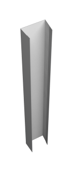 картинка Крепежная планка верхняя Texas 0,5 Satin RAL 9006 бело-алюминиевый (2м) Центр Кровли