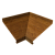 Угол отлива внутренний 100 0,45 Print Elite с пленкой Golden Wood TwinColor Центр Кровли