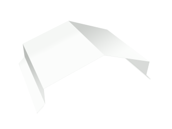 картинка Парапетная крышка угольная 200мм 0,45 PE-Double с пленкой RAL 9003 сигнальный белый (3м) Центр Кровли