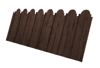 картинка Профнастил C10A фигурный 0,4 Print Premium Antique Wood TwinColor Центр Кровли