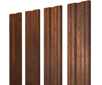 картинка Штакетник М-образный В с прямым резом 0,45 Print Premium Golden Wood Fresh TwinColor Центр Кровли