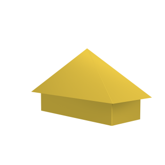 фото Колпак на полустолб для С21 0,45 PE с пленкой RAL 1018 цинково-желтый Центр Кровли картинка Колпак на полустолб для С21 0,45 PE с пленкой RAL 1018 цинково-желтый Центр Кровли