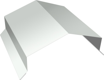 картинка Парапетная крышка угольная 150мм Grand Line 0,5 ПЭ слим с пленкой RAL 9003 сигнальный белый (2,5м) Центр Кровли